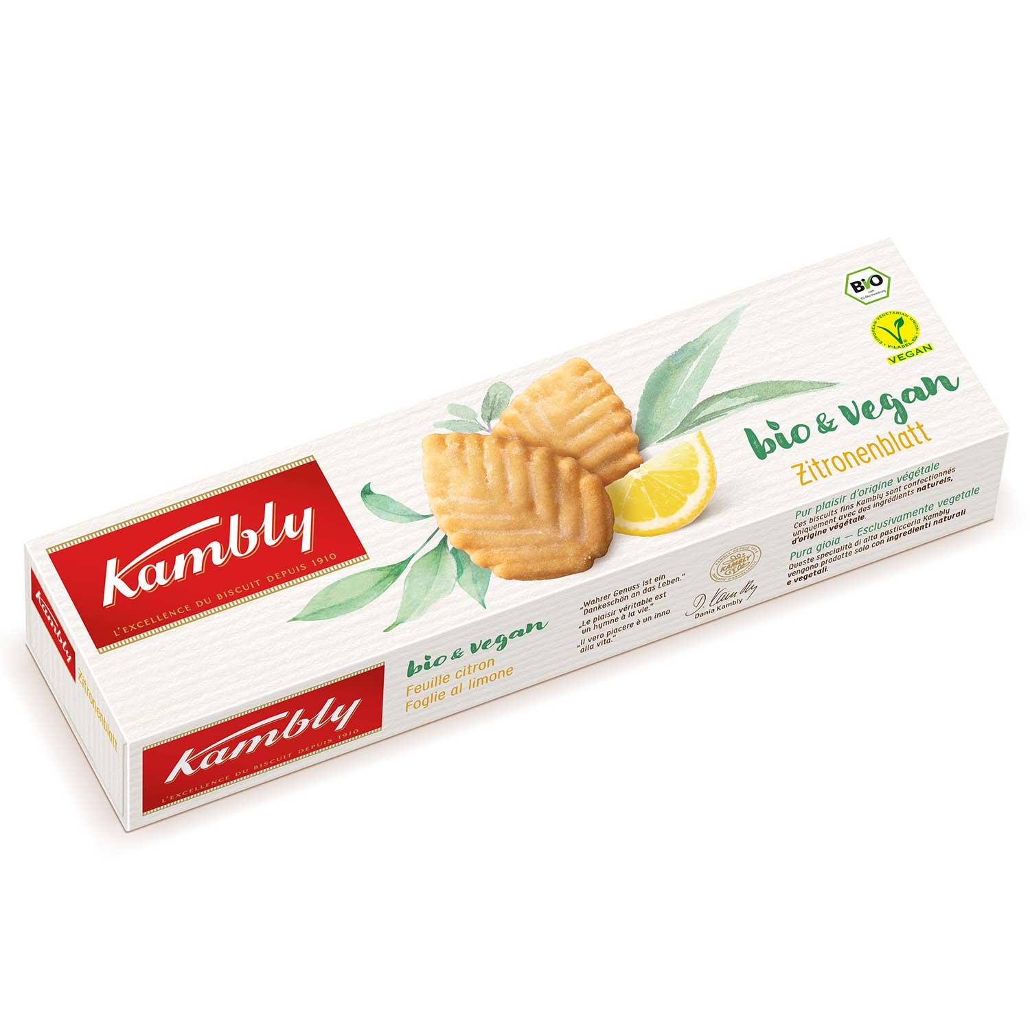 Kambly bio & vegan Zitronenblatt 100g