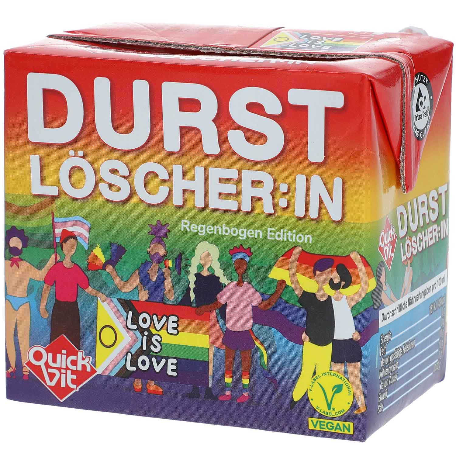 QuickVit Durstlöscher:in Regenbogen Edition 500ml