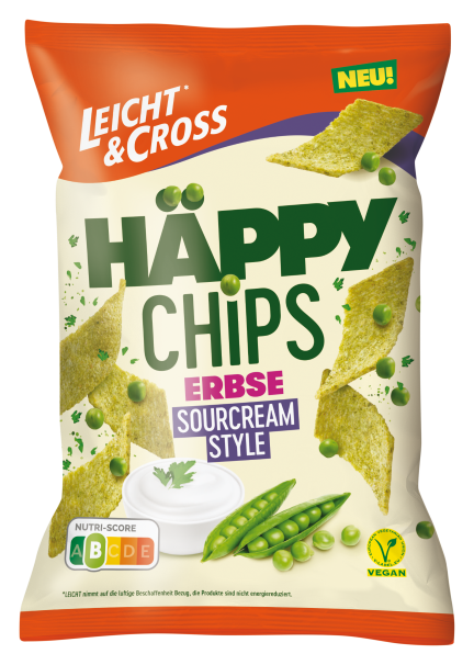 Leicht & Cross Häppy Chips Erbse Sourcreme Style 90g