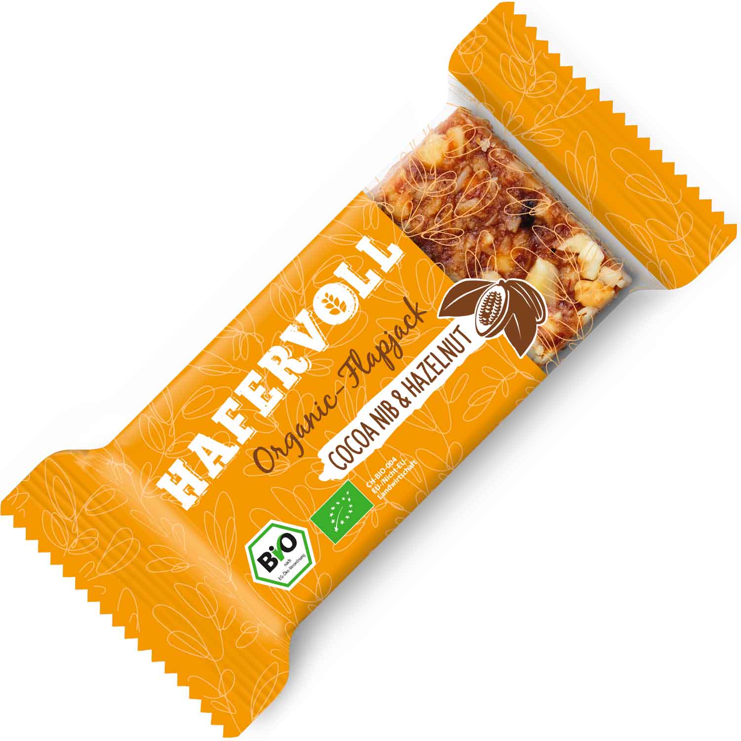 Hafervoll Organic-Flapjack Cocoa Nib & Hazelnut 60g