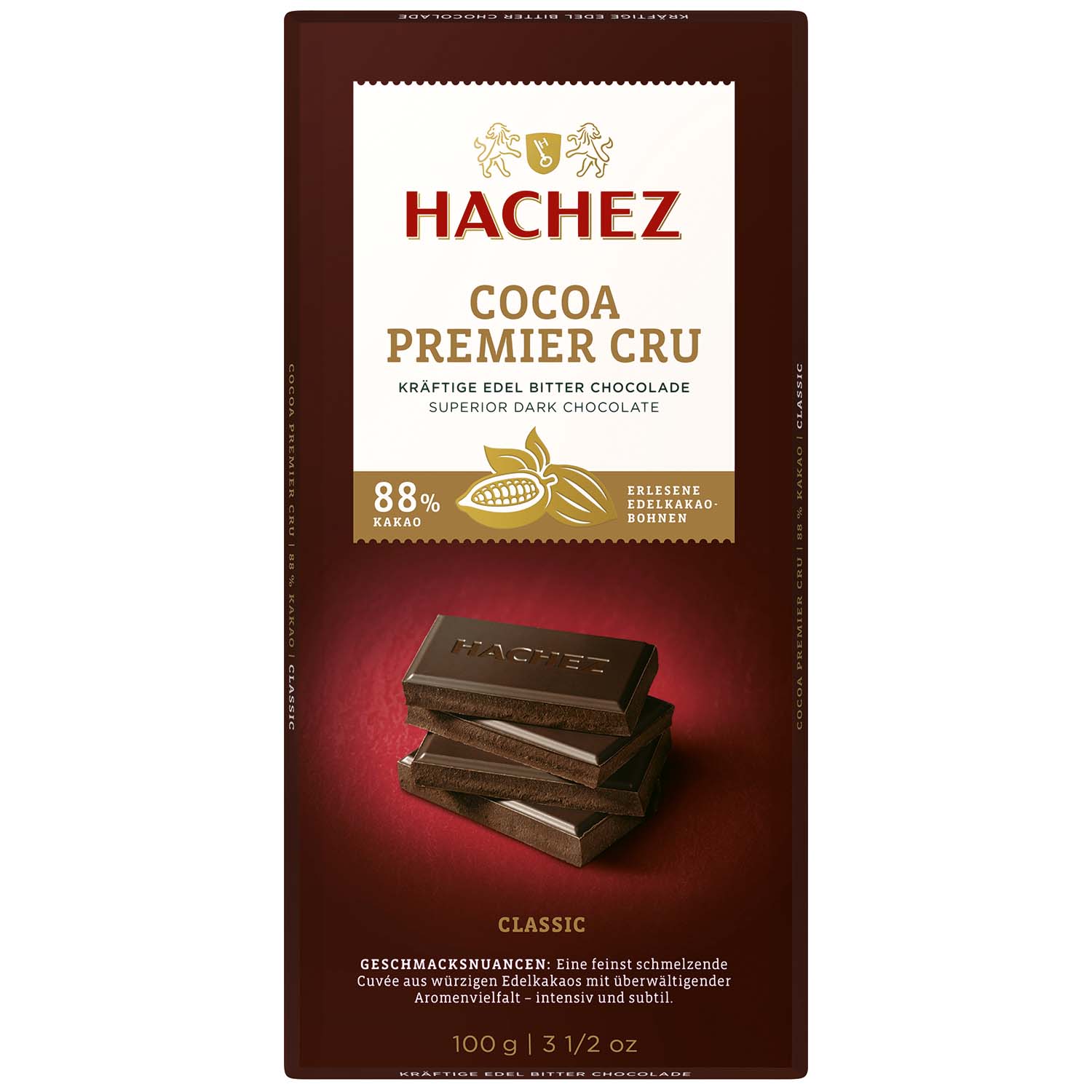 Hachez Cocoa Premier Cru 88% Kakao 100g