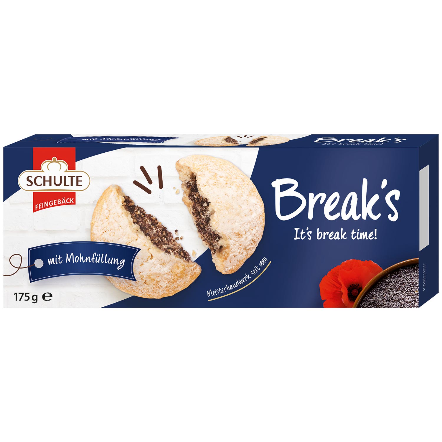 Schulte Break's mit Mohnfüllung 175g
