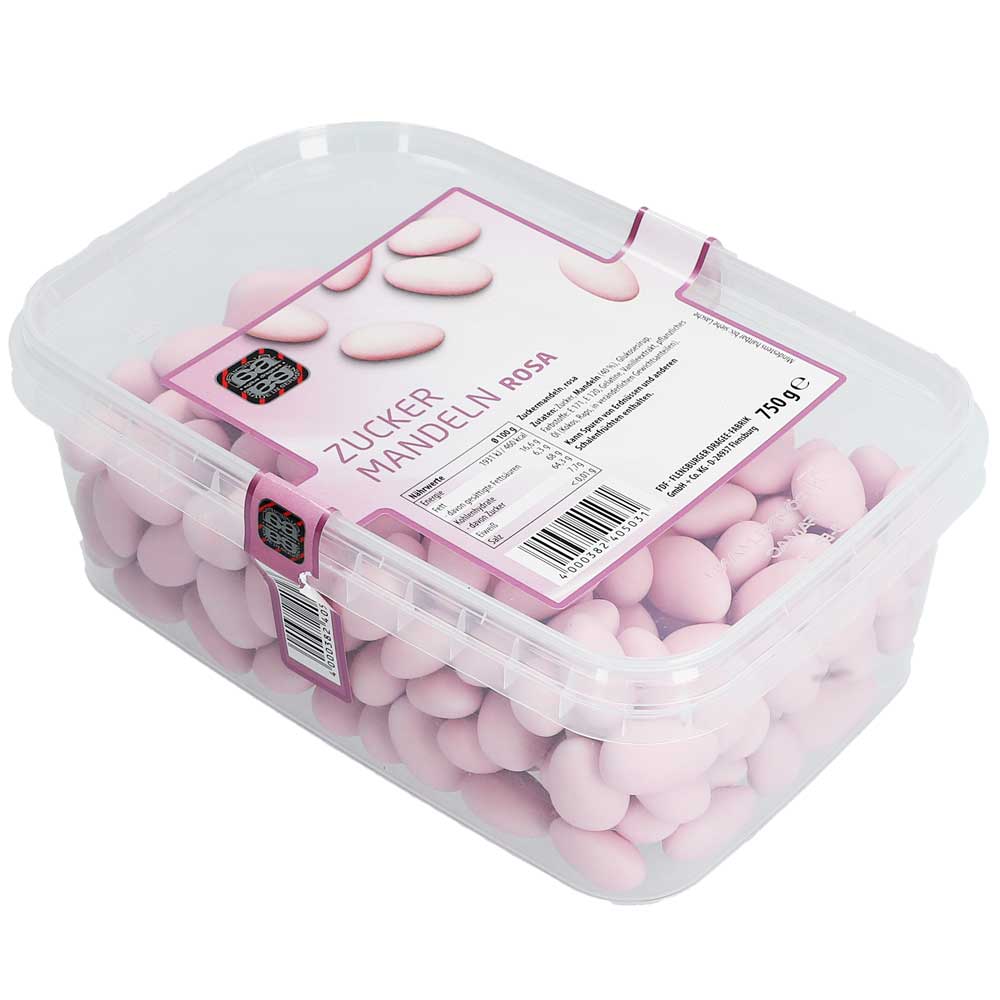 agilus dragees Zucker-Mandeln rosa 750g
