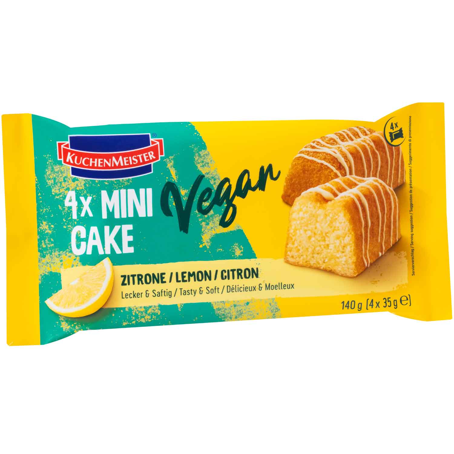 KuchenMeister Mini Cake Zitrone Vegan 4x35g