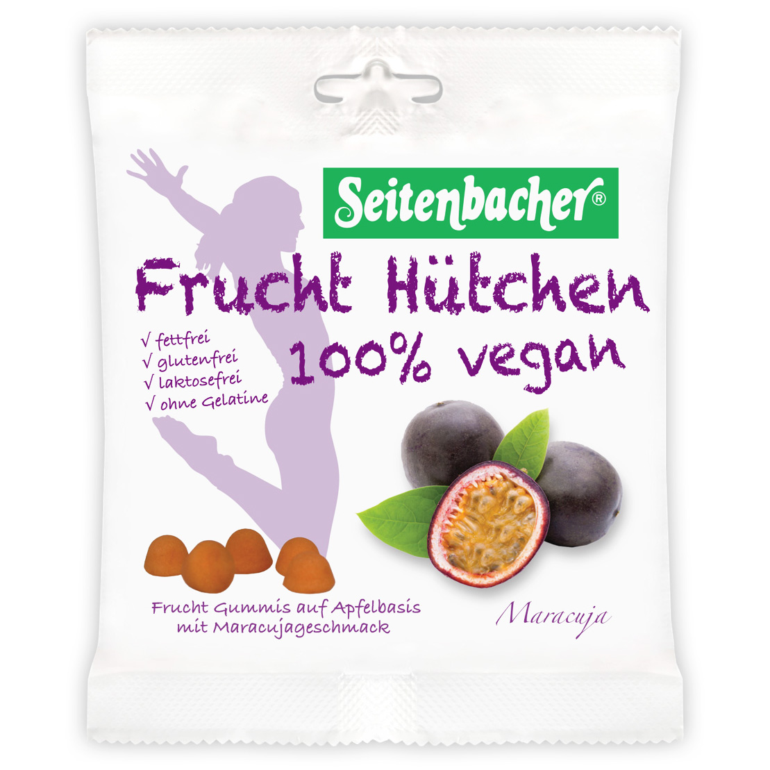 Seitenbacher Frucht Hütchen Maracuja 85g