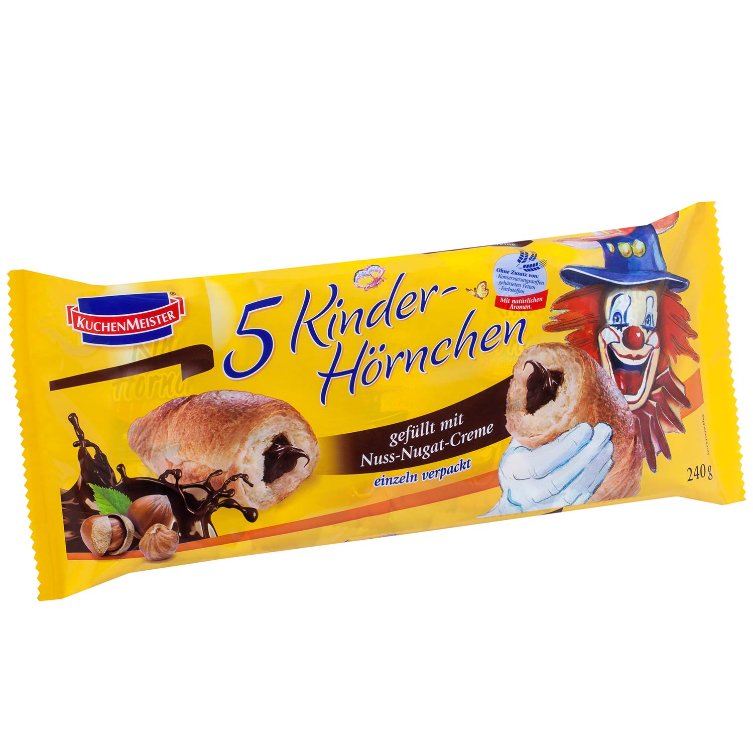 KuchenMeister Kinder-Hörnchen Nuss-Nougat-Creme 5x48g