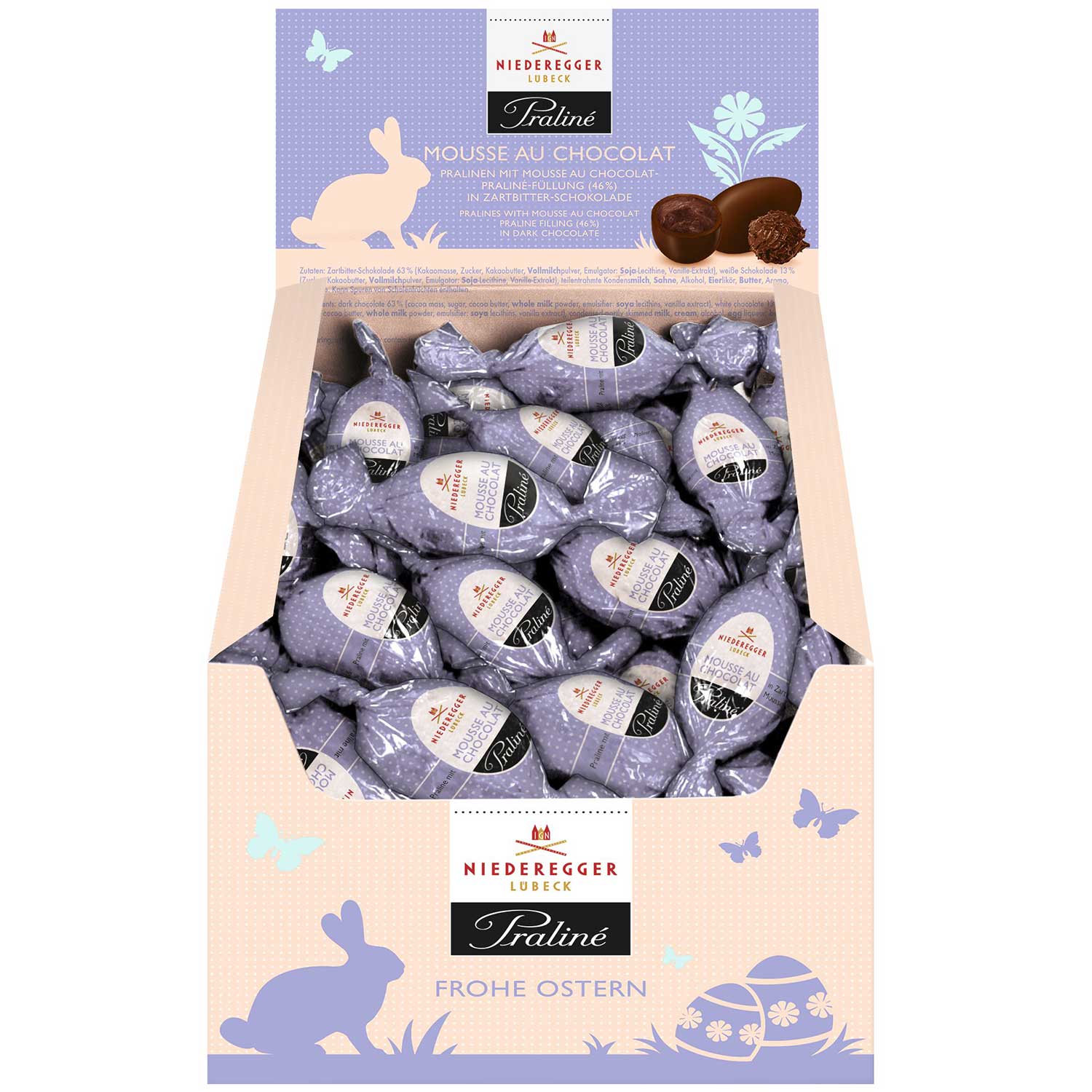 Niederegger Praliné-Eier Mousse au Chocolat Trüffel 75x17g