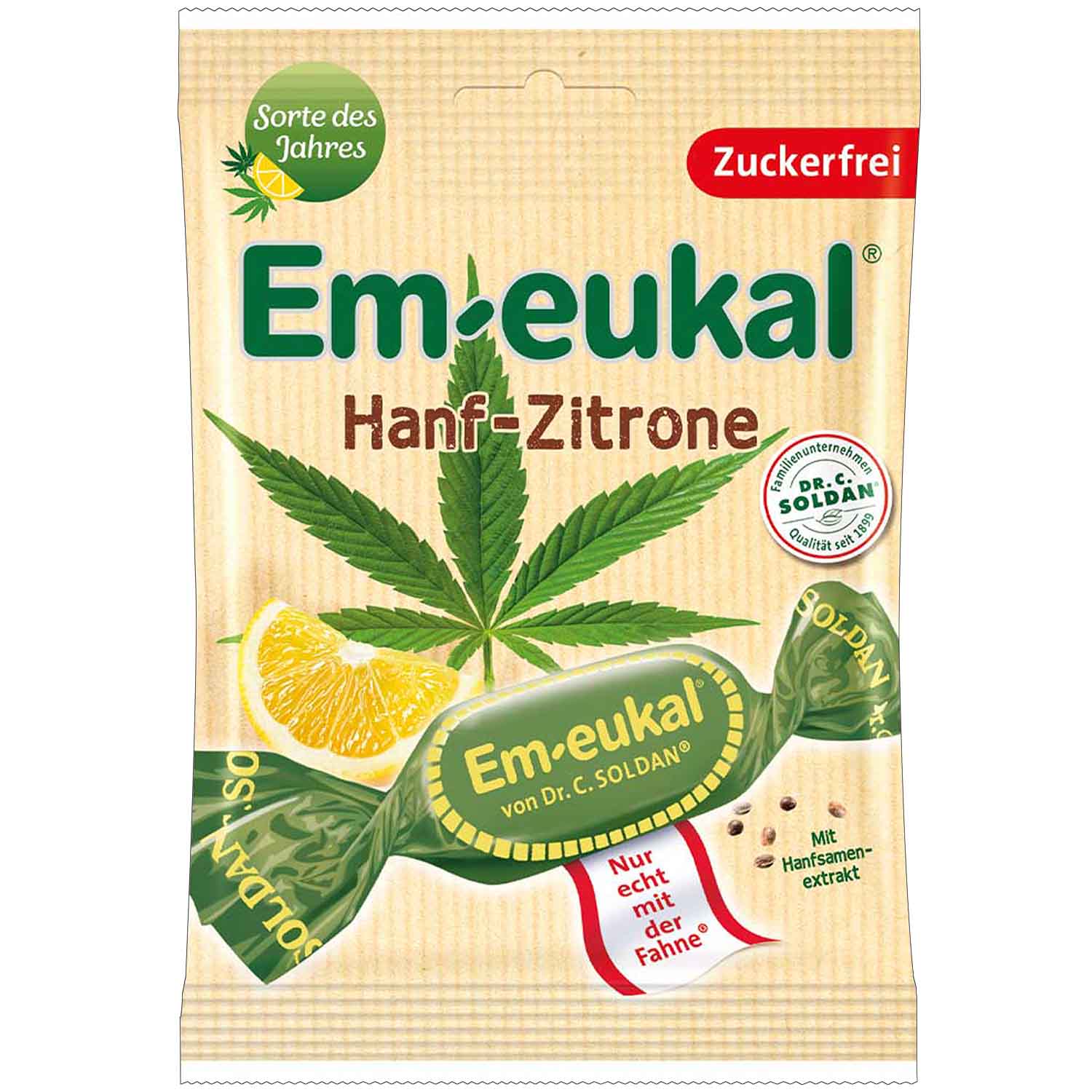 Em-eukal Hanf-Zitrone zuckerfrei 75g