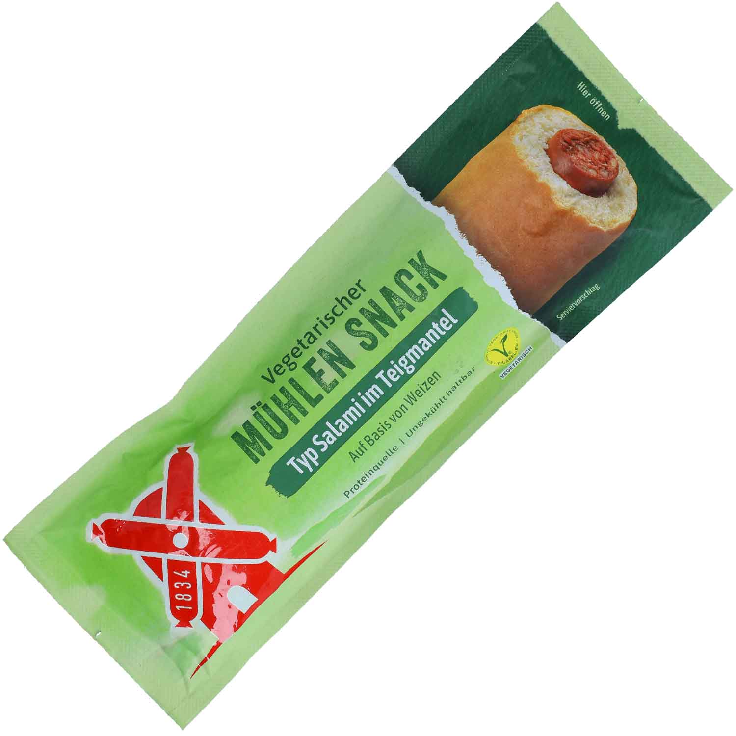 Rügenwalder Mühle Vegetarischer Mühlen Snack Typ Salami im Teigmantel 40g