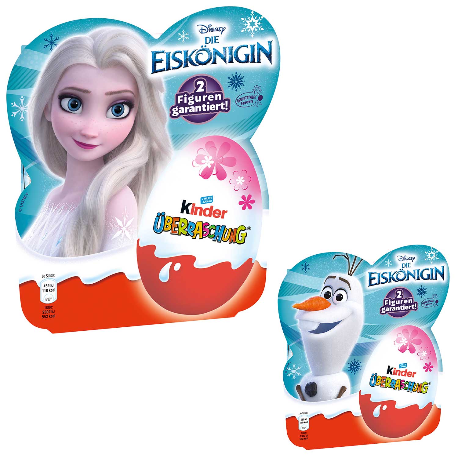 kinder Überraschung Rosa-Ei 'Die Eiskönigin' 4er