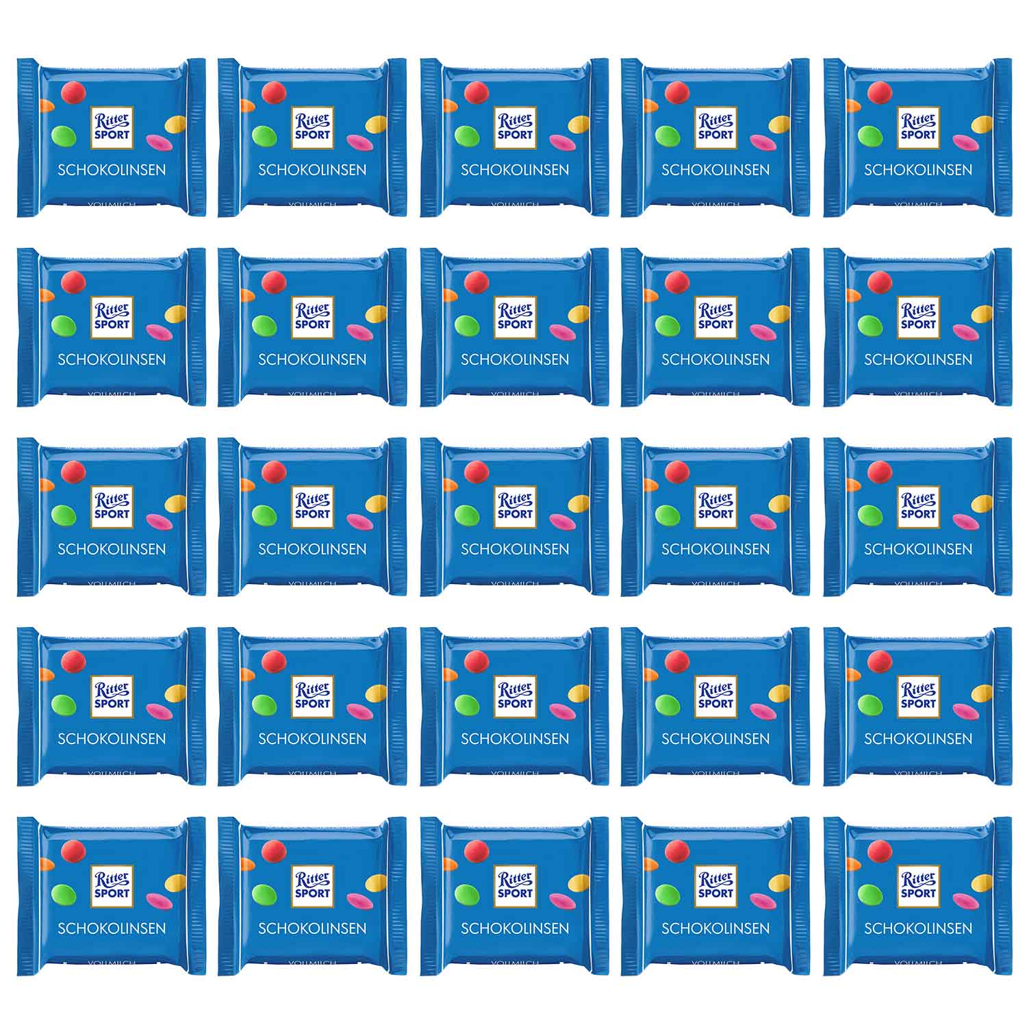 Ritter Sport mini Schoko Spass Schokolinsen Vollmilch 25er