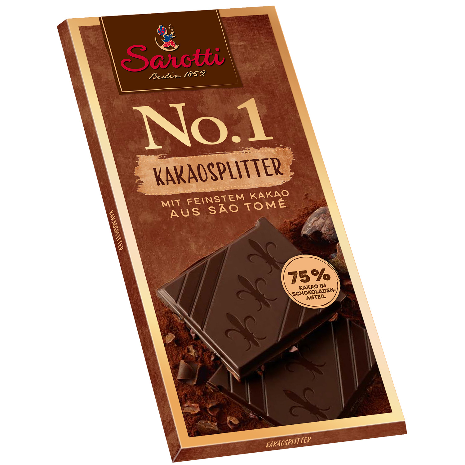 Sarotti No.1 Kakaosplitter 75% Kakao 100g
