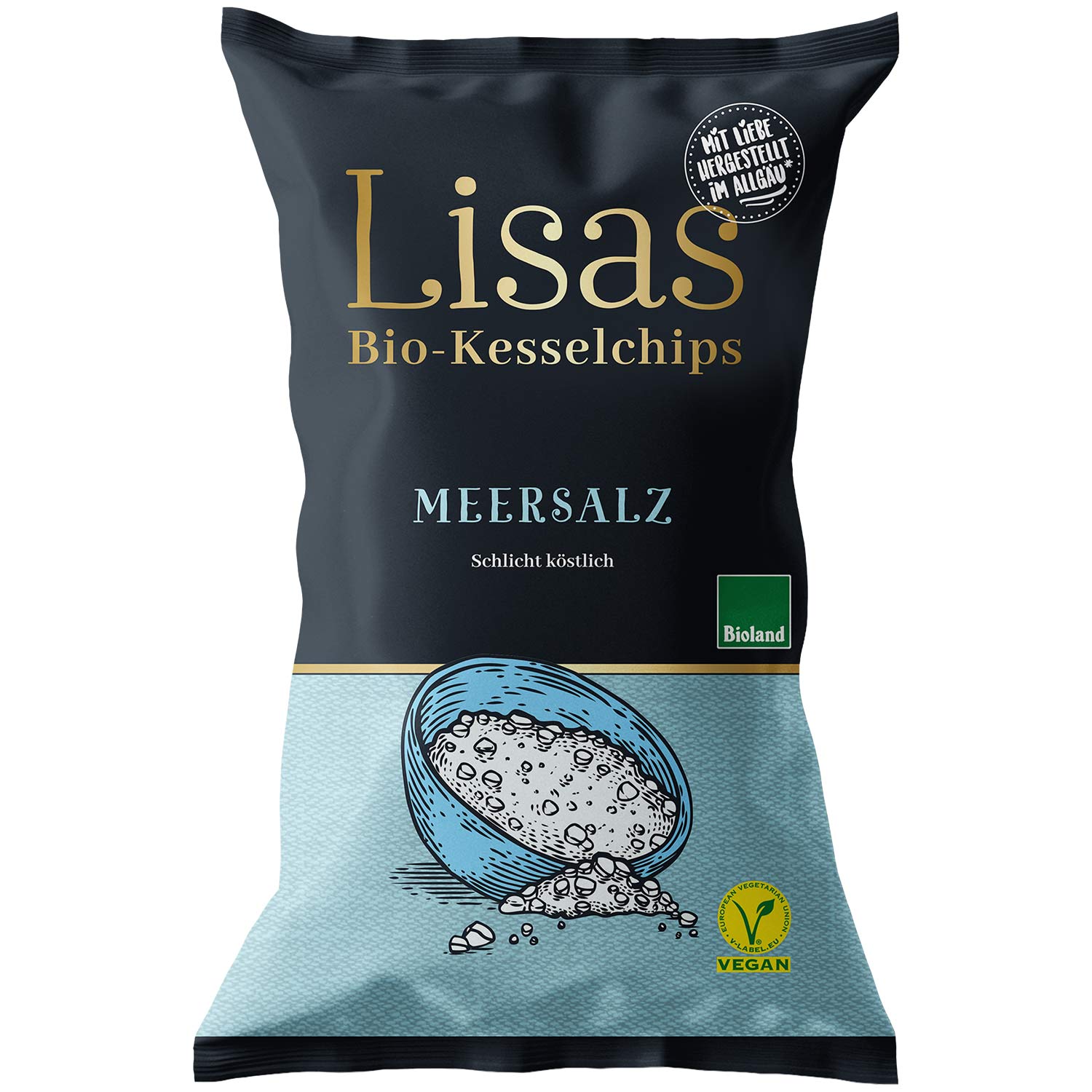 Lisas Bio-Kesselchips Meersalz 125g