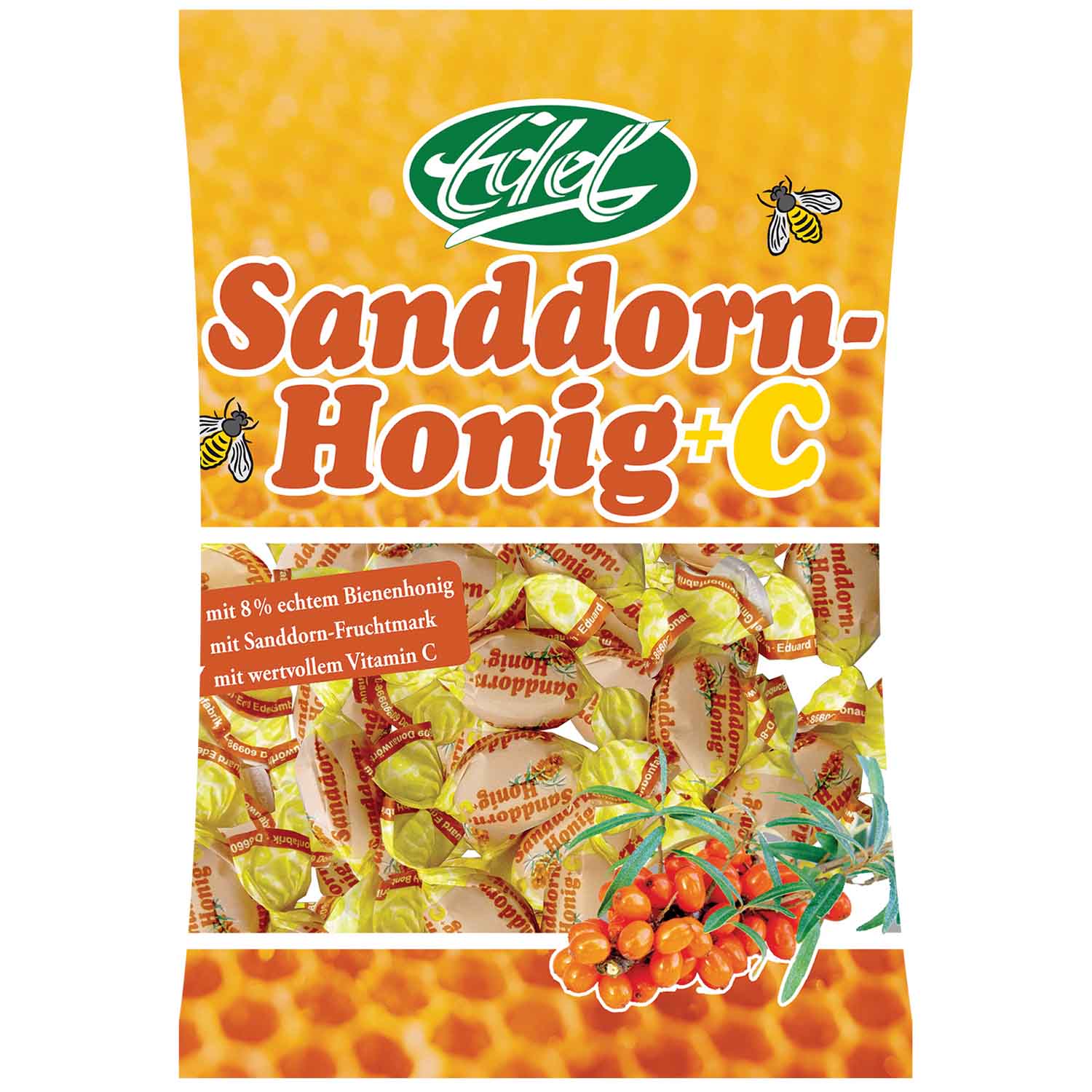 Edel Sanddorn-Honig + Vitamin C Bonbons 90g