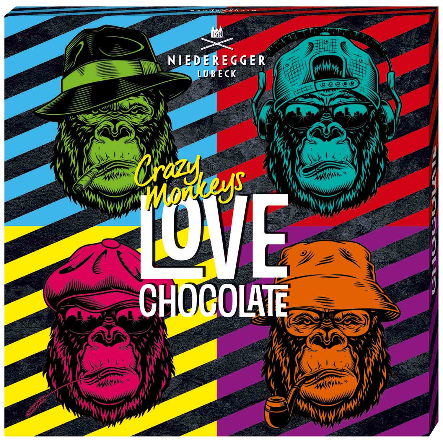 Niederegger 'Crazy Monkeys' Love Chocolate 100g
