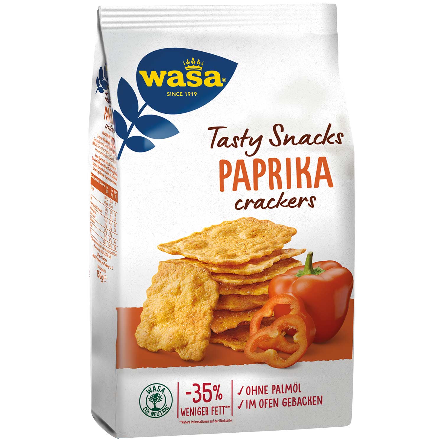 Wasa Tasty Snacks Paprika Crackers 150g