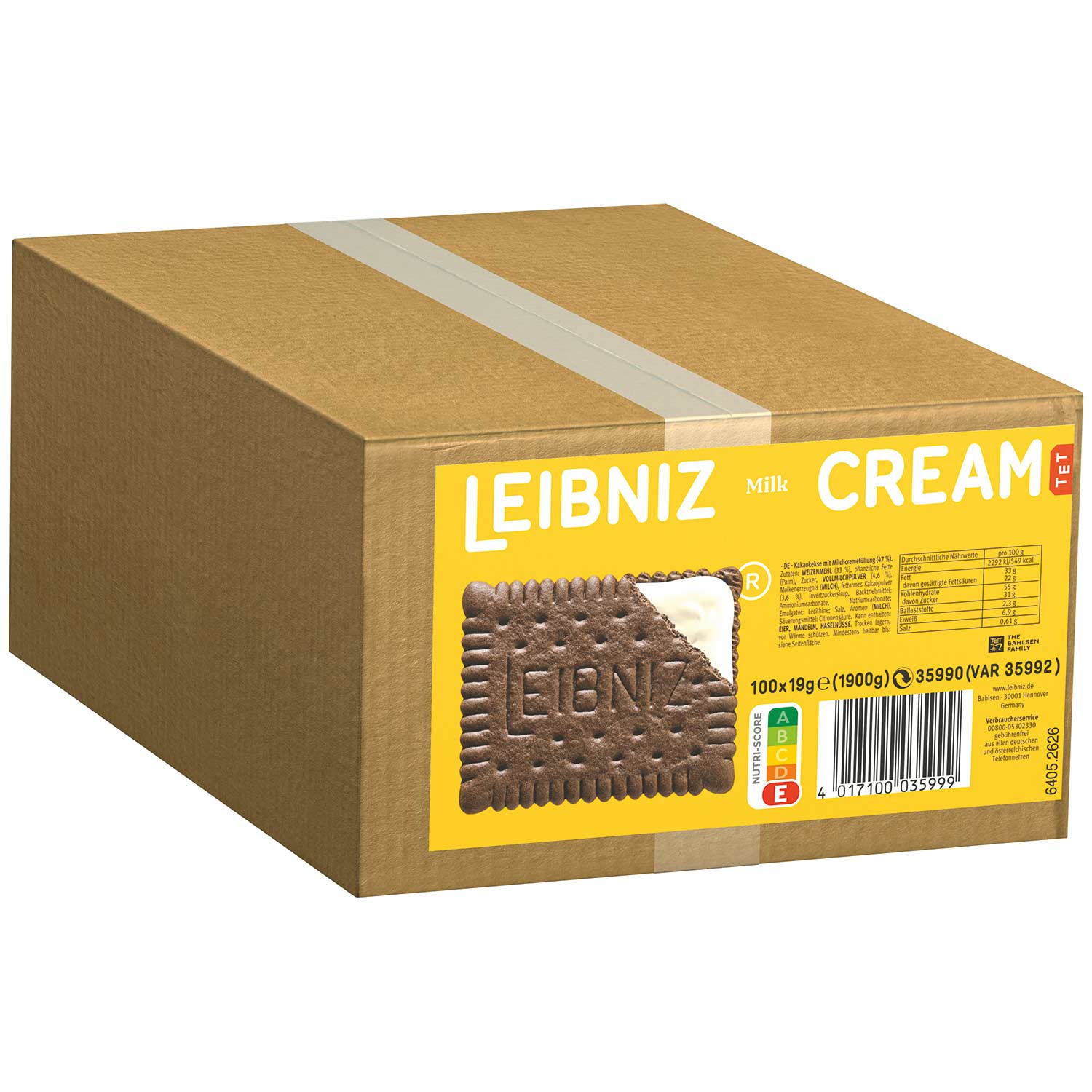 Leibniz Cream Milk 100x19g