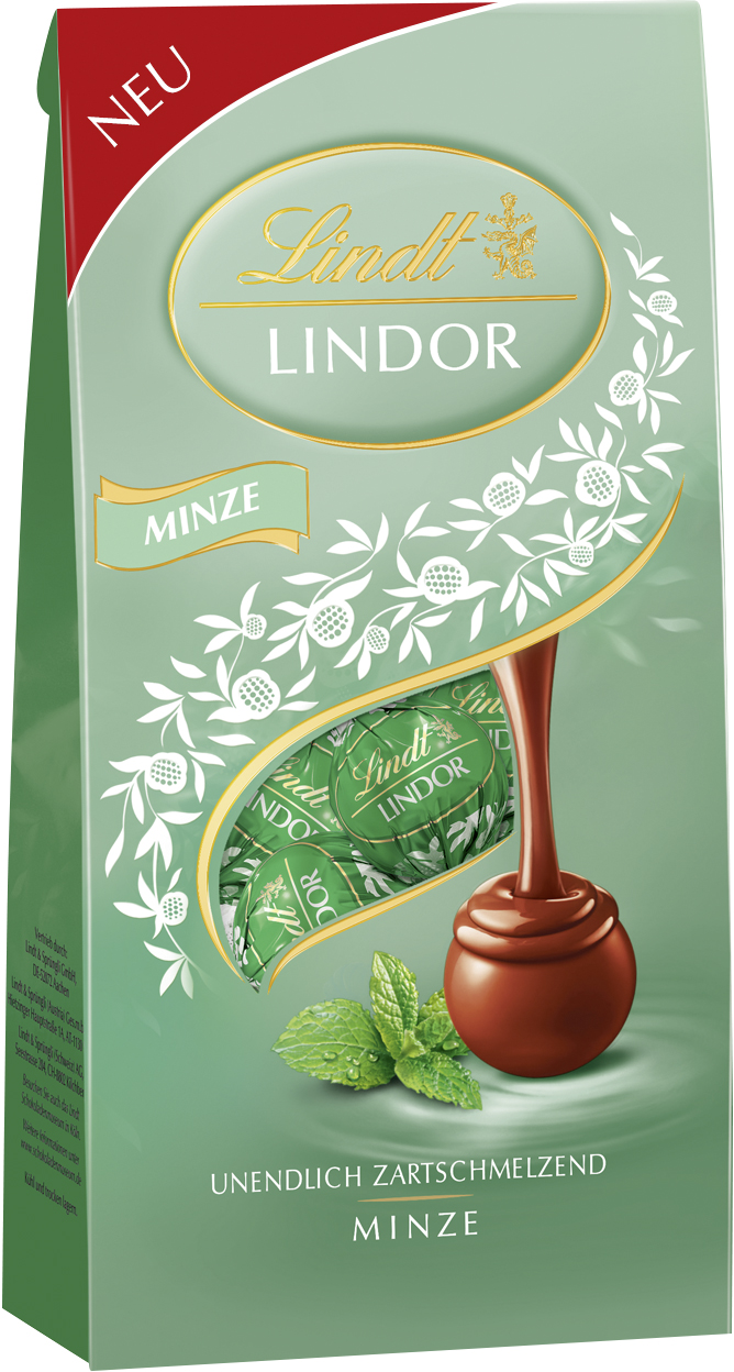 Lindt Lindor Kugeln Vollmilch Minze 137g