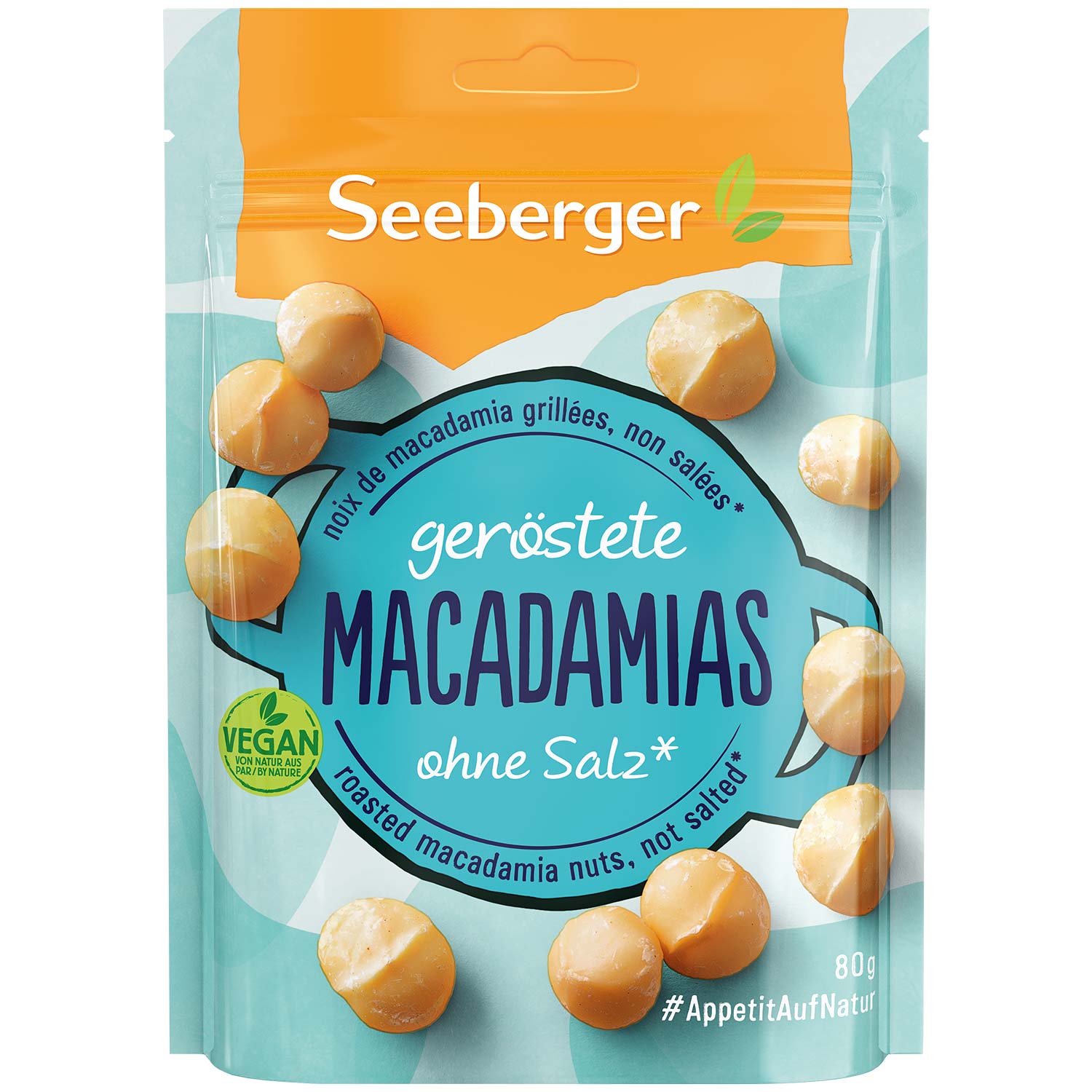 Seeberger geröstete Macadamias ohne Salz 80g