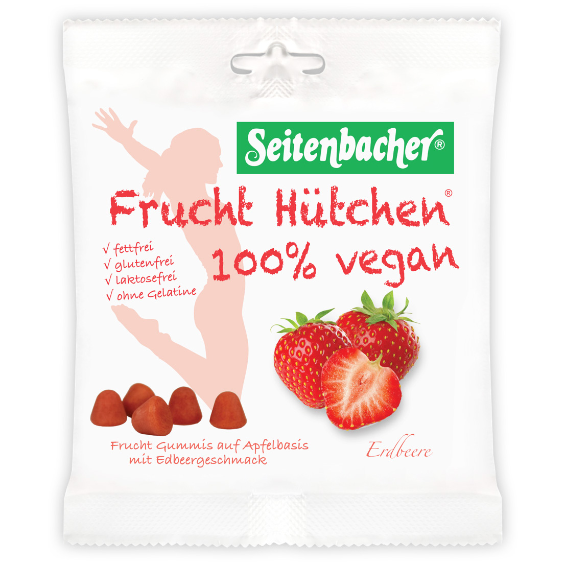 Seitenbacher Frucht Hütchen Erdbeere 85g