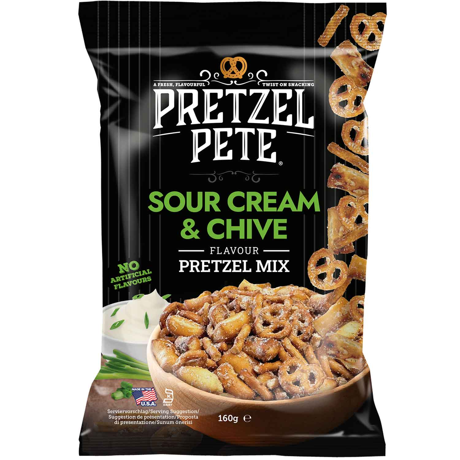 Pretzel Pete Pretzel Mix Sour Cream & Chive 160g
